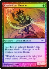 Krark-Clan Shaman FOIL Mirrodin PLD Red Common MAGIC GATHERING CARD ABUGames