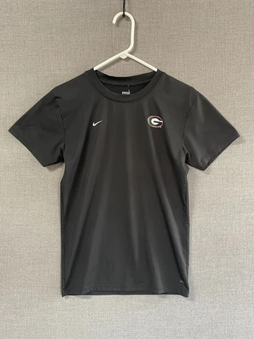 Georgia Bulldogs Women's Shirt Large Black Nike College Dawgs Short Sleeve Cover