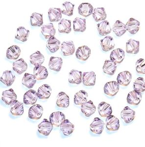 SCB3119 Violet Purple 4mm Xilion Faceted Bicone Swarovski Crystal Beads 48pc