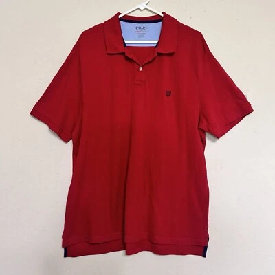 Chaps Shirt Men’s Size 2XL Red The Everyday Polo Casual Short Sleeve Pullover - Image 1 of 4