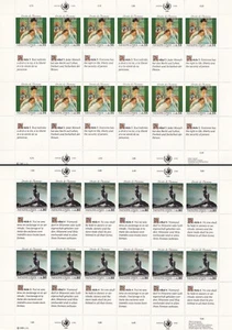 Naciones Unidas Ginebra 1989 Yvert 180/85 Mini hoja Derechos Humanos MNH VF - Imagen 1 de 1