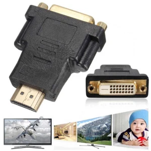 DVI 24+1 DVI-D Female to HDMI Male Video Adapter Converter for PS4 HDTV PC - Picture 1 of 5