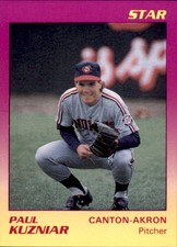 1989 Canton-Akron Indians Star 11 Paul Kuzniar Willoughby Ohio Spring Texas Card