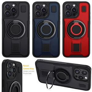 Funda protectora delgada a prueba de golpes con soporte de anillo para teléfono Apple iPhone 12 Pro Max/12 - Imagen 1 de 57