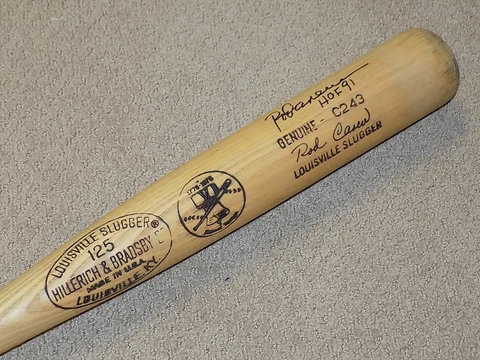 Rod Carew H&B Game Used Signed Bat 1976 Minnesota Twins Angels HOF Mears Cover