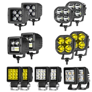 2X 3inch 80W LED Work Light Cube Pods Spot Flood Driving Fog Lamp Offroad ATV US - Foto 1 di 77