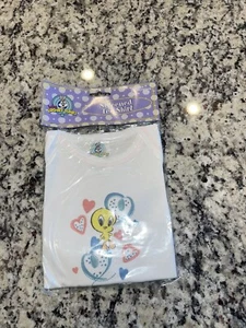 Vintage 90s Baby Boy Girl Looney Tunes Tweety Screened Tee Shirt Deadstock 3-6m - Picture 1 of 4