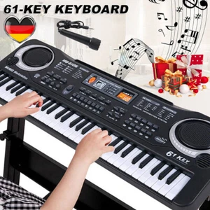 Keyboard Piano Elektronische Klavier 61 Tasten Mikrofon für Kinder ab 3Jahr - Bild 1 von 19