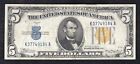 FR. 2307 1934-A $5 FIVE DOLLARS “NORTH AFRICA” SILVER CERTIFICATE NOTE VERY FINE