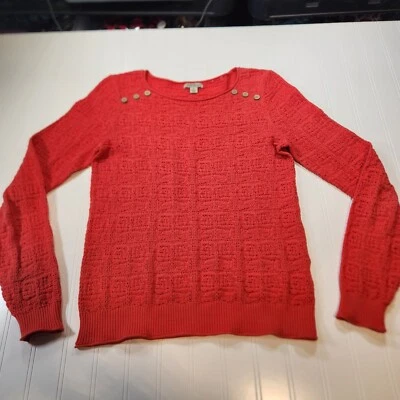 Suéter Lucky Brand Pequeño Rojo Manga Larga Con Botones 23.7329 Foto 1 de 4