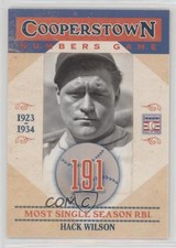 2013 Panini Cooperstown Collection Numbers Game Hack Wilson #5 HOF