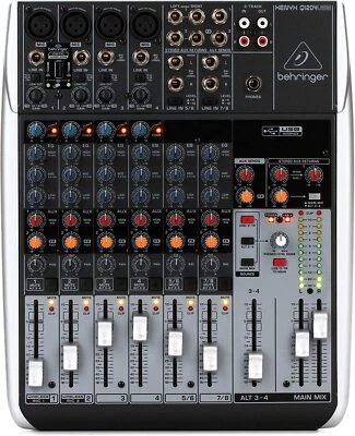 BEHRINGER Analog Mixer 12 Channel 1 Knob Comp/USB Audio interface Xenyx Q1204USB - Image 1 of 2