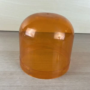 Vintage Amber Dome Plastic Light Lamp Globe 6.25" x 6" - Picture 1 of 9