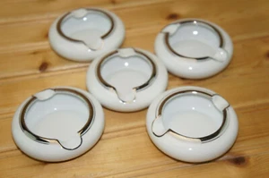 Fukagawa Platinum (5) Ashtrays, 3" - Picture 1 of 5