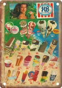 HB Ice Cream Vintage Ad 12" x 9" Reproduction Metal Sign N451 - Picture 1 of 1
