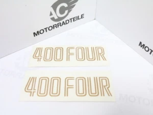 Honda CB 400 FOUR F F1 Adesivo Copertura Laterale Emblema Set Oro Riproduzione - Picture 1 of 1