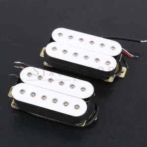 HEXBUCKER Humbucker Pickups For Electric Guitar Neck & Bridge White - Picture 1 of 4
