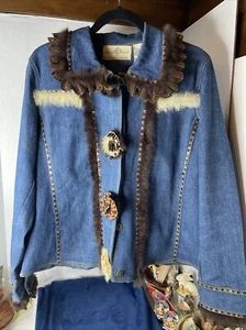 Opciones de diseño de Philip Jane Gordon Jean Chaqueta Estilo Vintage Talla M Única - Imagen 1 de 12
