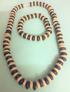 WOOD CHOKERS & BRACELET SAMPLE ITEM xxxxZ - Picture 1 of 1