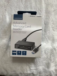 Insignia NS-DCR30D3K Black Portable USB 3.0 Advanced Memory Card Reader - Picture 1 of 2