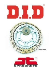 Kawasaki KDX200 95-06 DID 520 VX3 oro X-Ring cadena y kit de piñón JT - Imagen 1 de 5