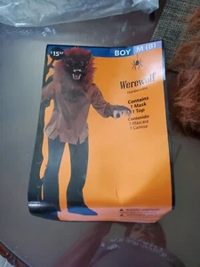 Halloween Mask Warewolf Wolfman Scary Dog Wolf Size 8 Polyester/Acrylic - Picture 1 of 3