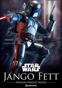 SIDESHOW JANGO FETT EXCLUSIVE PREMIUM FORMAT # 460/750 MADE 1/4 SCALE W/ ARTBOX - Picture 1 of 17