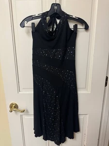 Black with sequines - Limited Too halter dress size 14 - Picture 1 of 4
