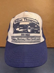 Vintage William Thompson Plumbing Heating Air Conditioning USA Made Snapback Hat - Picture 1 of 7