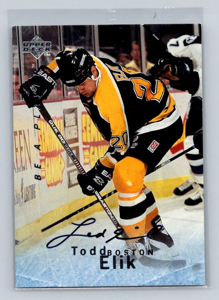 1995-96 Upper Deck Be a Player #S89 Todd Elik AU Boston Bruins - Image 1 of 2