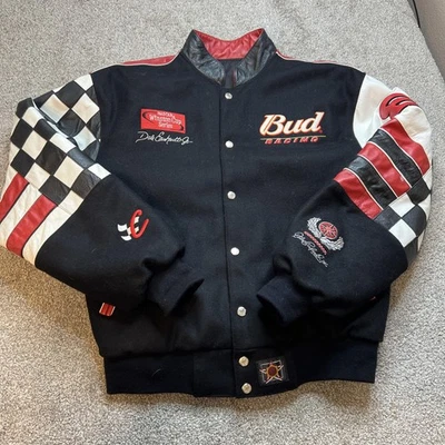 Vintage Chase Authentics Jacket Mens Medium Bud Racing NASCAR Winston Cup 90s - Image 1 of 4