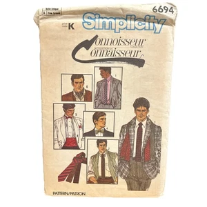 Simplicity 6694 One Size Men Tie Sewing Pattern - Picture 1 of 2