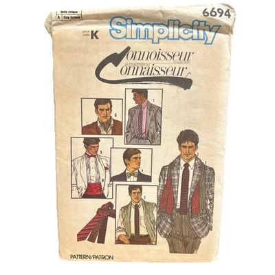 Simplicity 6694 One Size Men Tie Sewing Pattern - Image 1 of 2