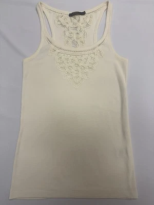 Polo Ralph Lauren Camisole Womens Small Lace Ribbed Ivory Cream GUC - Image 1 of 4