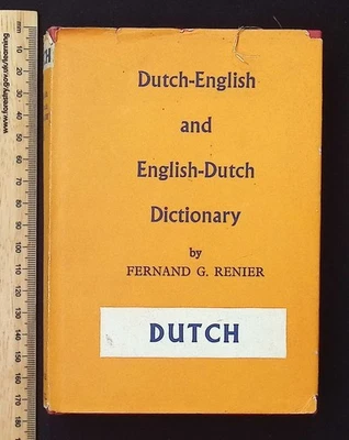 Dutch-English & English-Dutch Dictionary by Fernand G. Renier, 1961 Routledge HB - Image 1 of 4