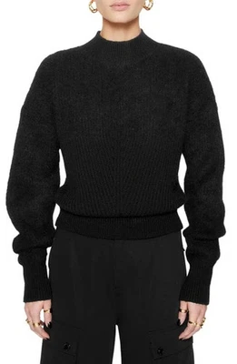NWOT Rebecca Minkoff Priscilla Alpaca Blend Sweater Black Women's Size S $248 - Image 1 of 4