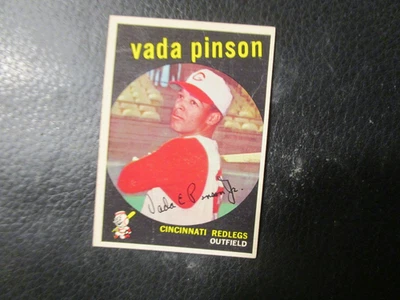 1959   TOPPS#448 VADA PINSON   REDLEGS    EXMT - Image 1 of 2