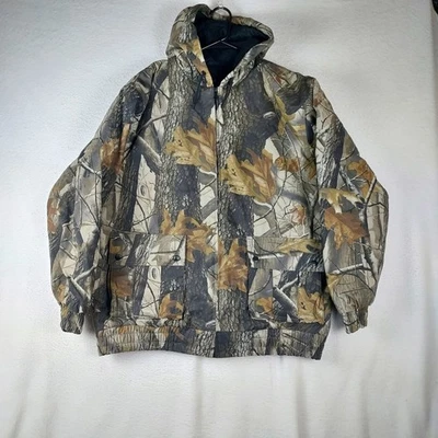 Outfitters Ridge Men’s Large Camo Hooded Bomber Jacket Realtree Hardwoods NWT - Image 1 of 4