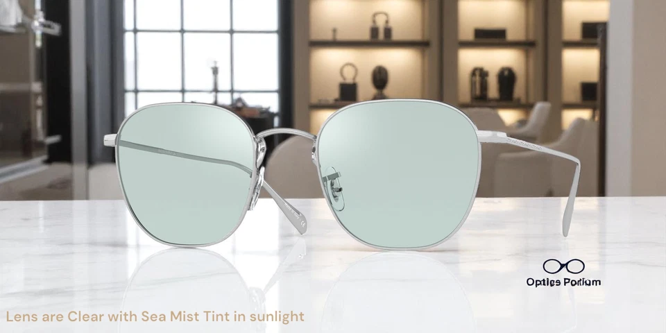 Gafas de sol para hombre OLIVER PEOPLE OV1305 5063 Clyne Silver Sea Mist transparentes 49 mm Foto 1 de 3