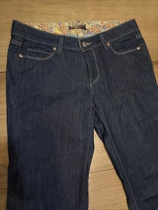 PAIGE  BENTLEY Premium Denim Flared Dark Wash JEANS Size 27  ~EUC - Picture 1 of 9