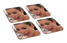 Kim Kardashian Crying - 4 Piece Wooden Coaster Set