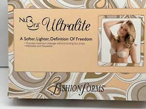 NEW Bra NuBra Womens Strapless Ultralite Nude Reusable Nu Bra Size D Prom Dress