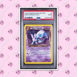 PSA 2 Dark Espeon 4/105 Neo Destiny 2002 HOLO Pokemon Card TCGKITTEN - Picture 1 of 2