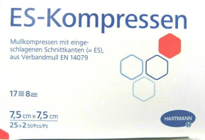 50x Mullkompressen ES-Kompressen STERIL 7,5 cm x 7,5 cm REF 401723 - Bild 1 von 2