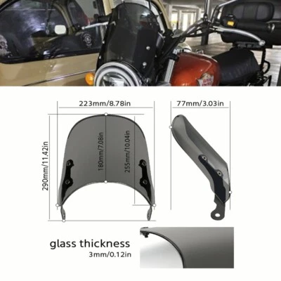 Wind Deflectors Windshield Pare-brise for Triumph Bonneville T100 T120 Scrambler - Image 1 of 4