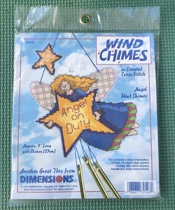 NIP Dimensions Cross Stitch kit Wind Chimes Angel on Duty kit 9” long USA 72528 - Picture 1 of 4