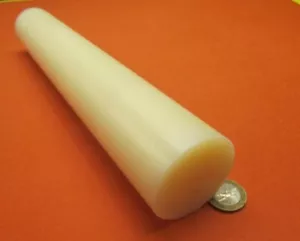 Nylon 66 Round Rod, Natural Tint  2" Dia (2.00") x 12" Length - Picture 1 of 11