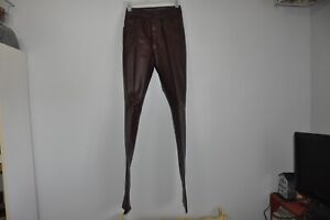 ladies brown cosmopolitan   leather/pleather pants