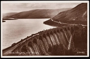 Craig Goch Dam Elan Valley Wales RPPC Valentine Postcard - Picture 1 of 2