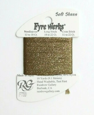 Rainbow Gallery Fyre Werks Soft Sheen Metallic Fiber Thread Needlepoint  - Image 1 of 4